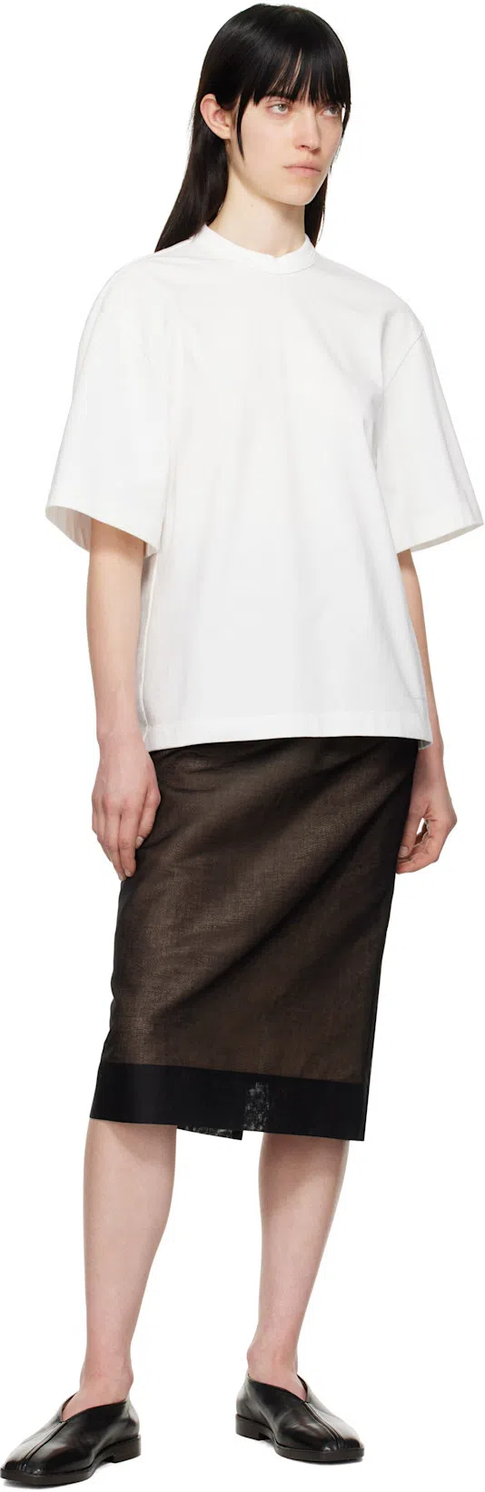 CARVEN Rear-tie T-shirt In White