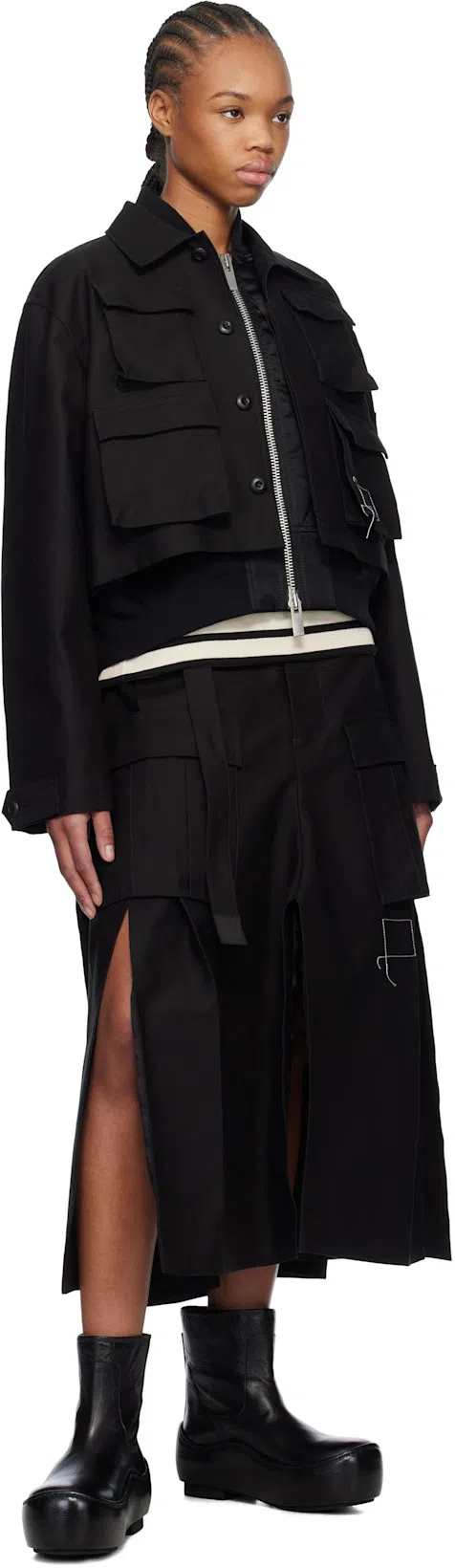 JIL SANDER Striped Longsleeve T-shirt In White