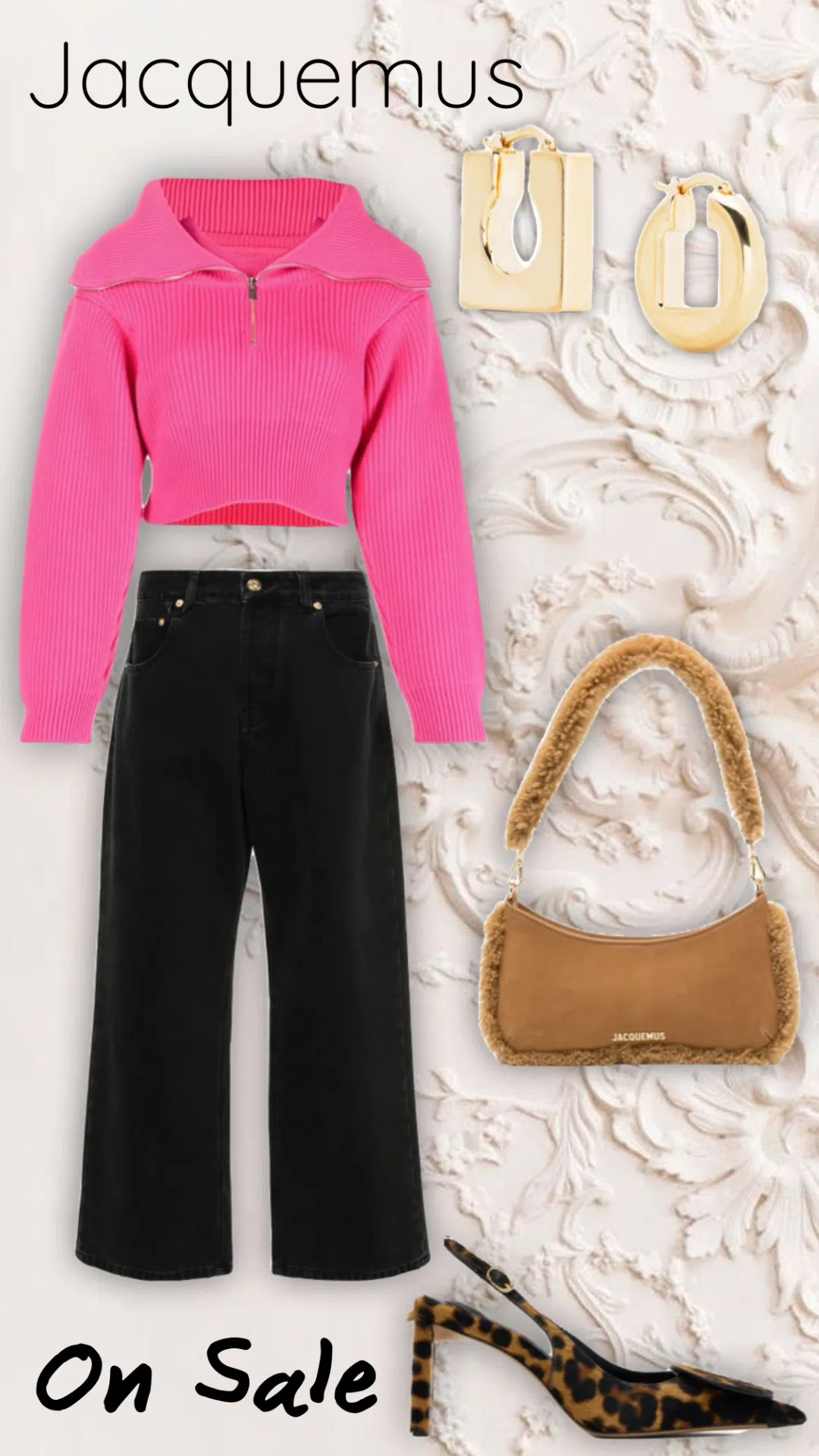 JACQUEMUS Brown & Black Les Sculptures 'les Slingbacks Duelo Hautes' Heels In 8bq Leopard Brown