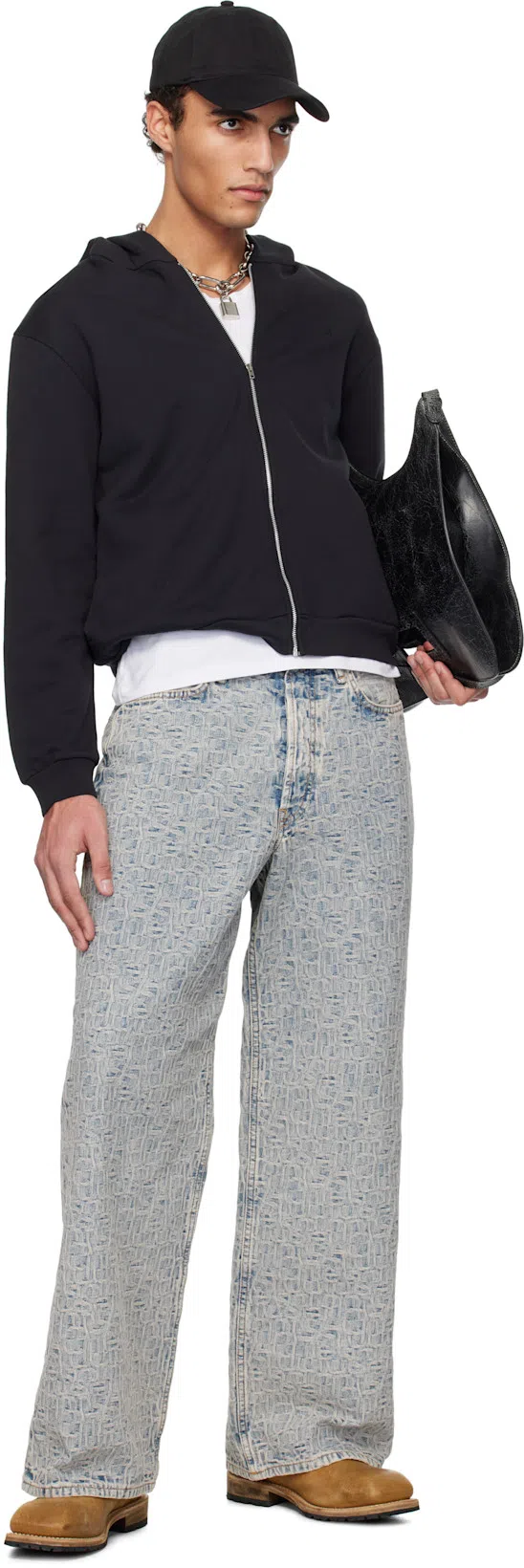 ACNE STUDIOS Cotton Hooded Jacket In 900 Black