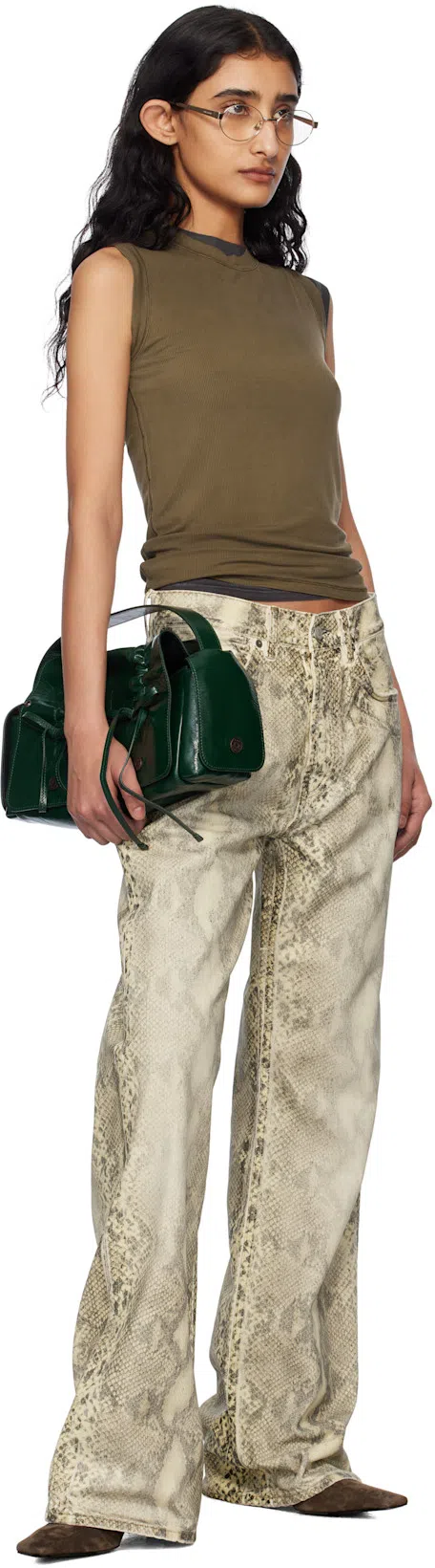 KHAITE Ona Ankle Boots In Multi