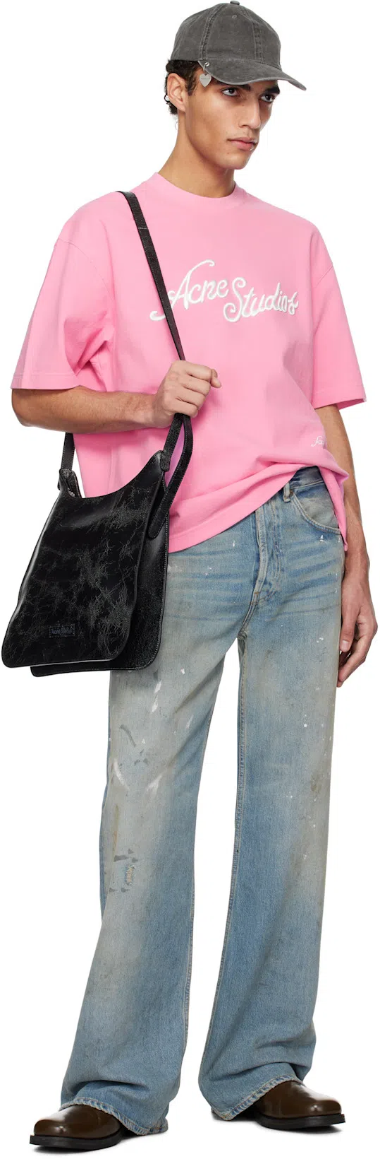 ACNE STUDIOS Man T-shirt Pink Size M Cotton
