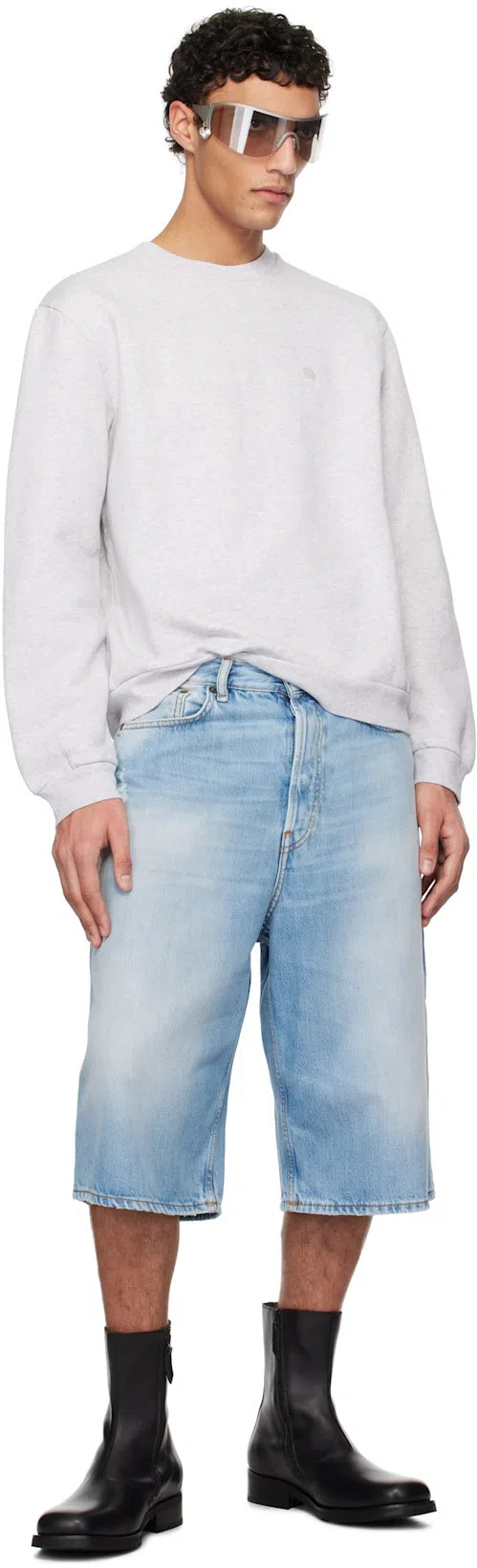 ACNE STUDIOS Faihra U Melange Face In White