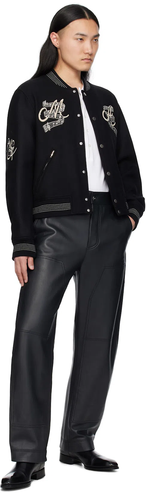 TOM FORD White Stretch-cotton Round-neck Henley T-shirt