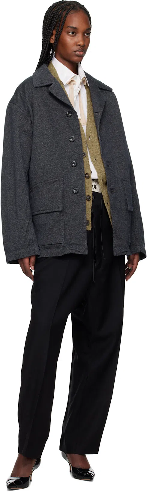 MAISON MARGIELA Cotton Sport Jacket In Midnight Melange