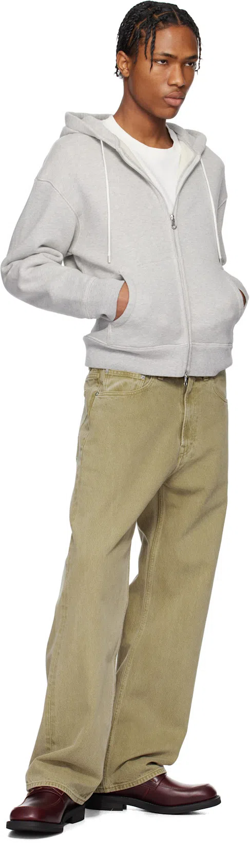 OUR LEGACY Hooded Grey Organic Cotton Sweatshirt In Gray