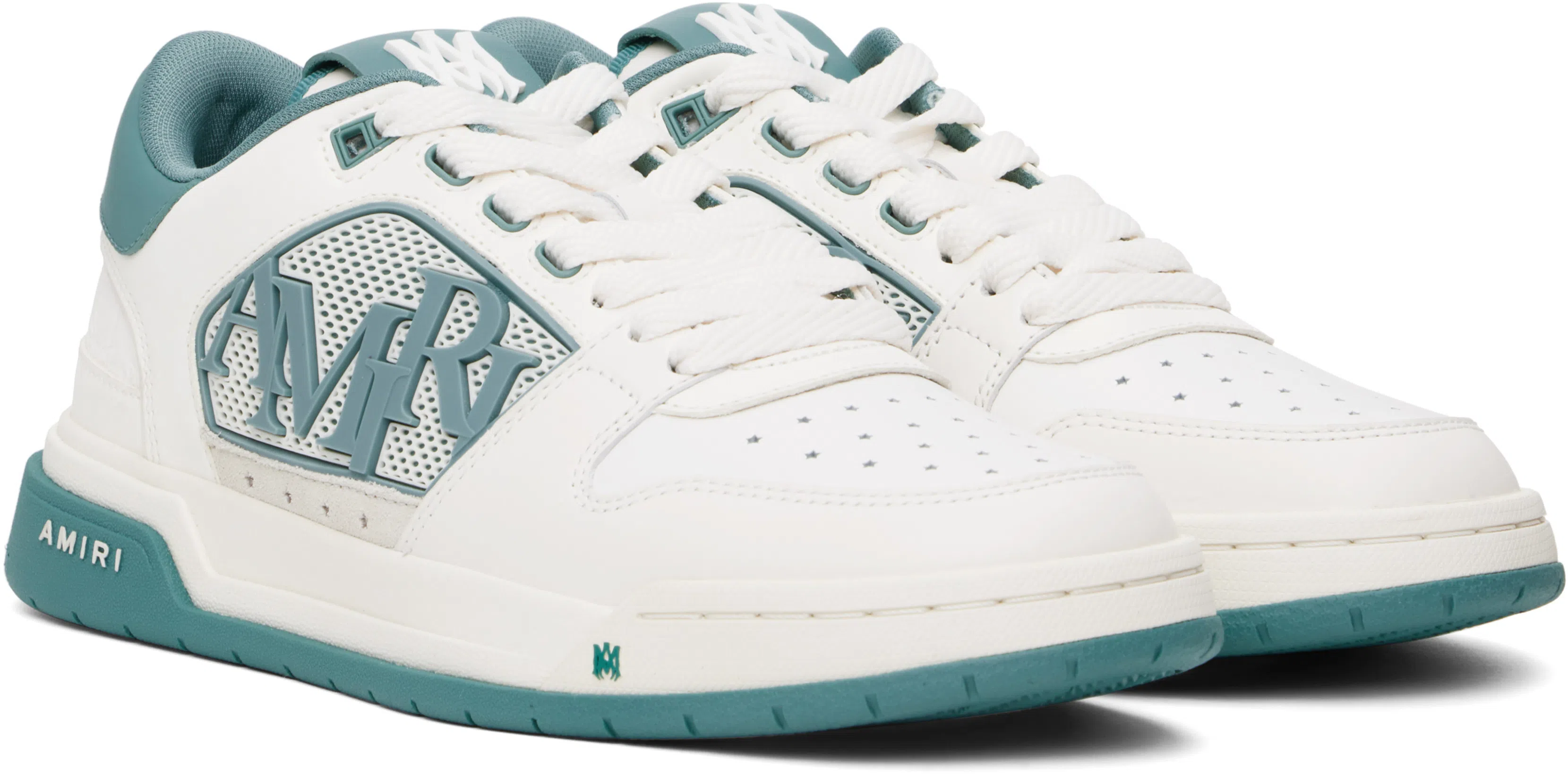 AMIRI Pacific Bones Black Sneakers With Contrasting Side Patches And Logo Patch On The Tongue In Leather M