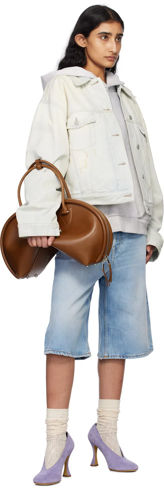 ACNE STUDIOS Brown Bowlina Shoulder Bag In 295 Cognac Brown