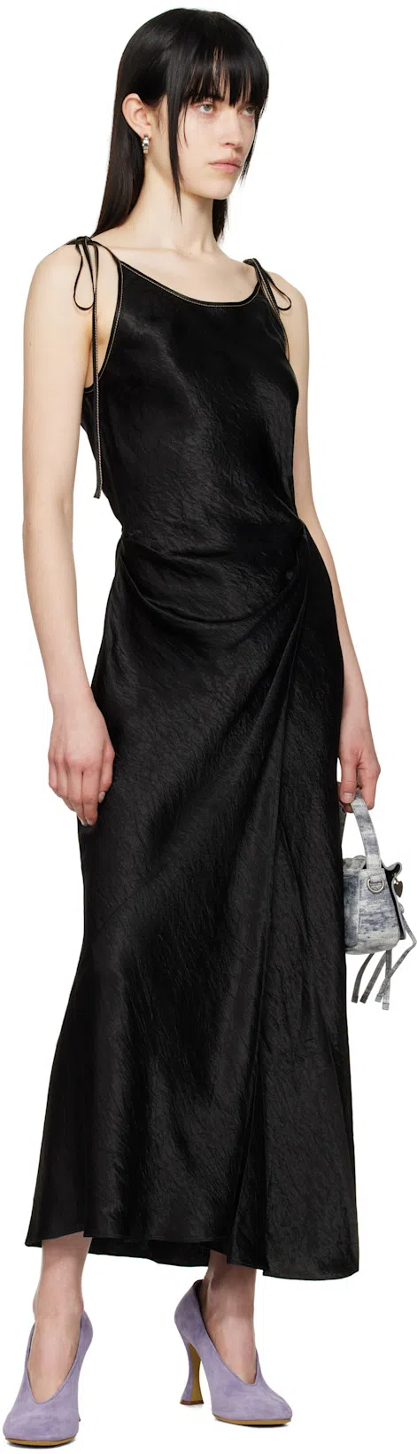 ACNE STUDIOS Drawstring Midi Dress In 900