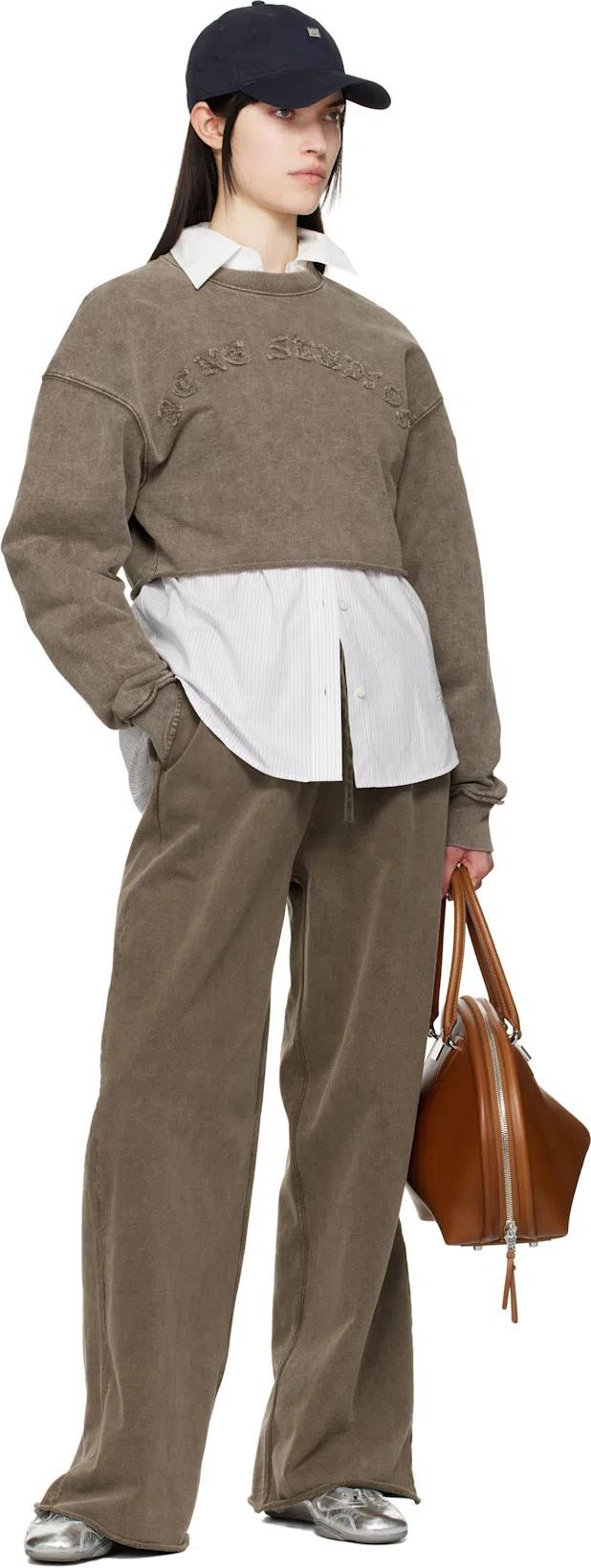 ACNE STUDIOS Brown Bowlina Shoulder Bag In 295 Cognac Brown