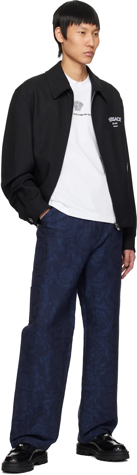 VERSACE Medusa Milano Embroidered Crewneck T-shirt In White