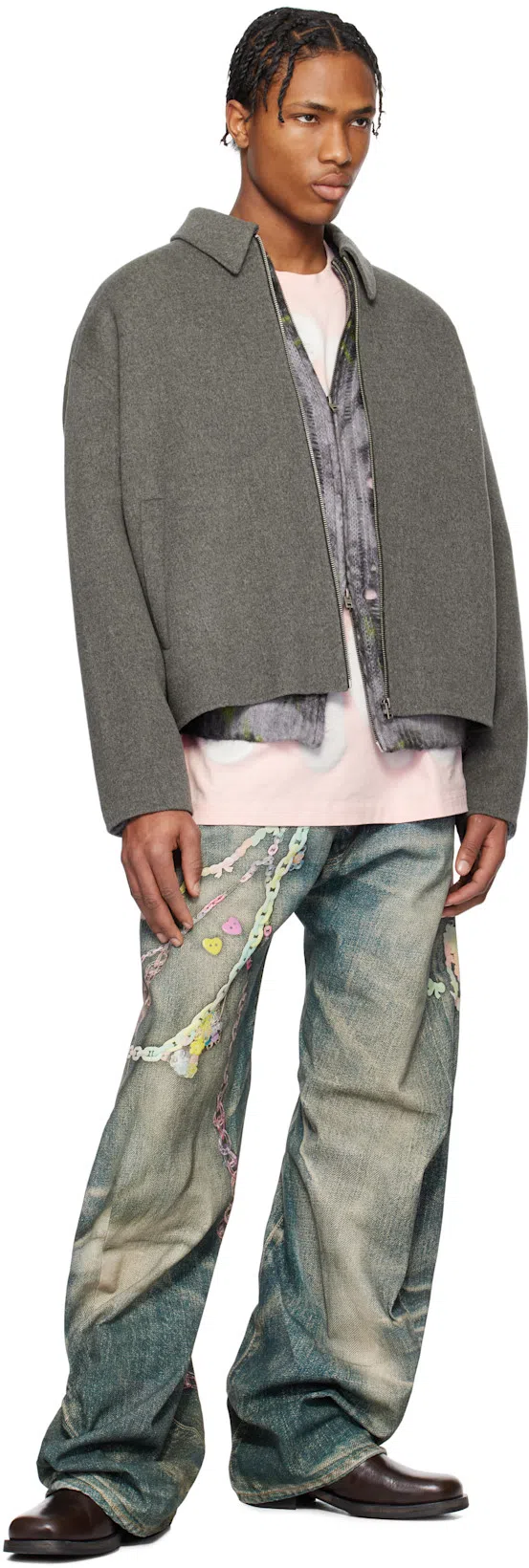 ACNE STUDIOS Wool Bomber Jacket In Grey