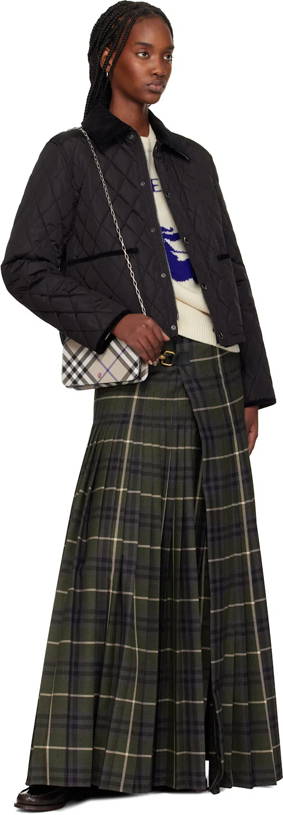 BURBERRY Kilt Long Skirt In Multicolor