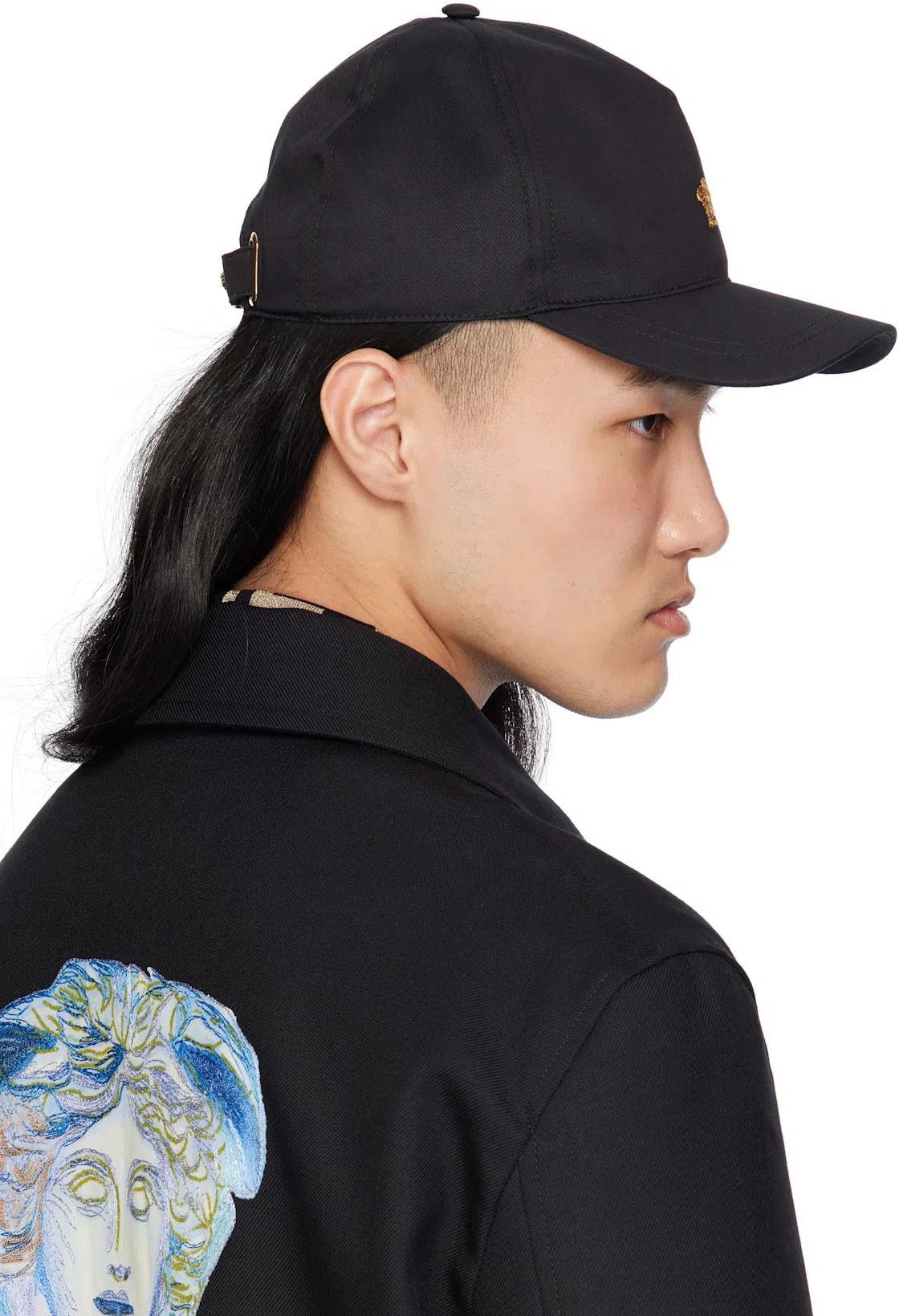 VERSACE Medusa Patch Baseball Cap In Black