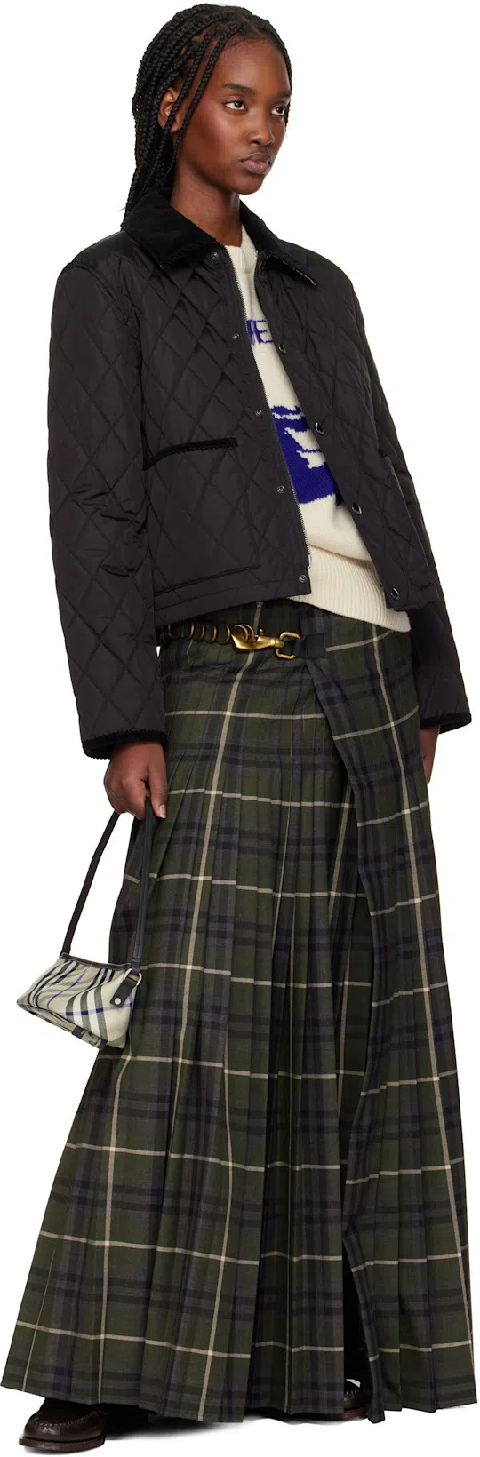 BURBERRY Kilt Long Skirt In Multicolor
