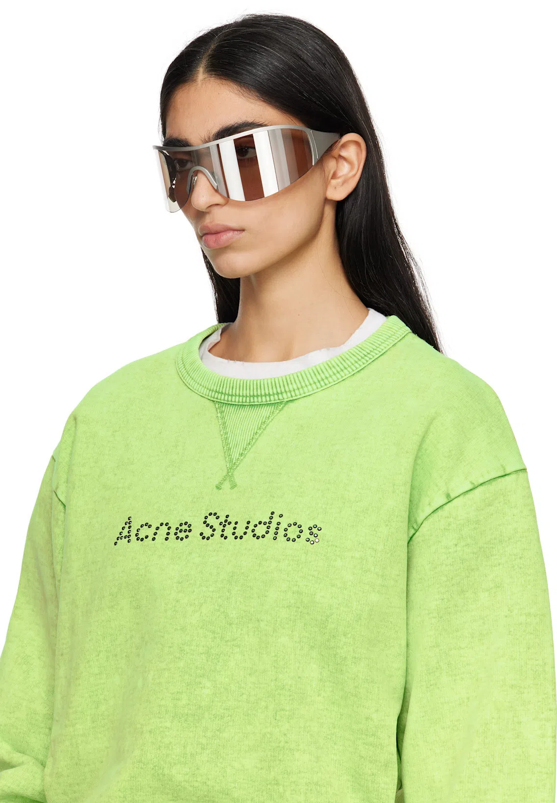 ACNE STUDIOS White Relaxed Fit Logo T-shirt In Dc6 Dusty White