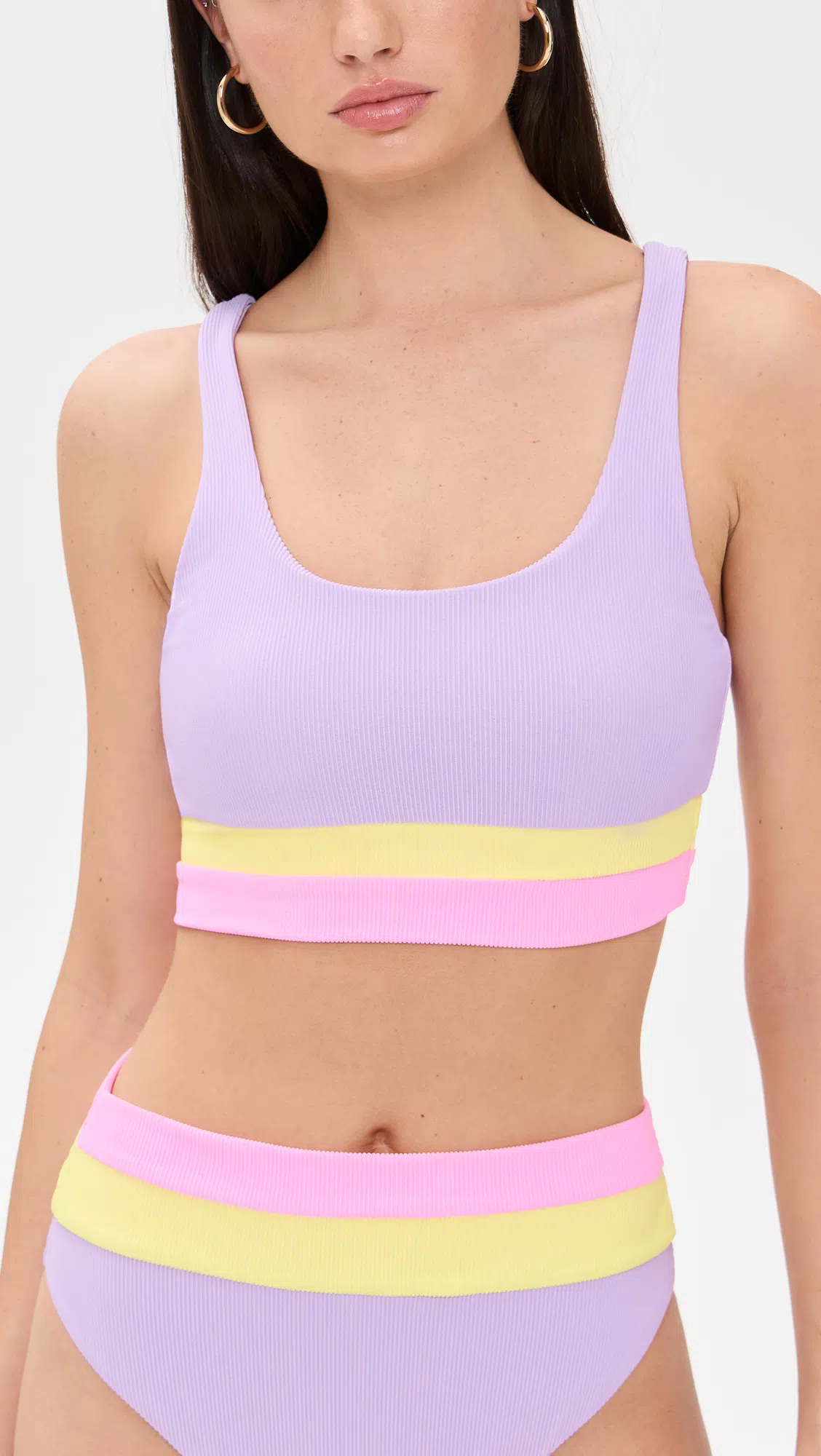 BEACH RIOT Heidi Bikini Bottoms Sublime Spring Colorblock