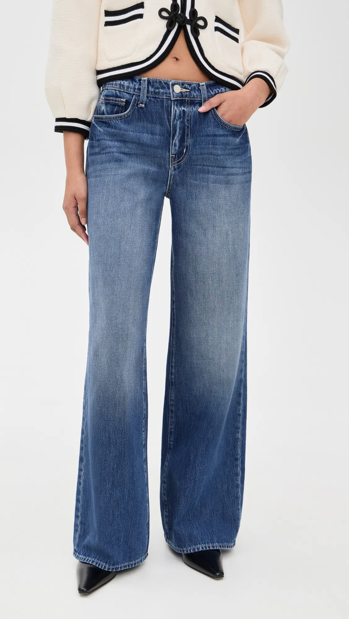 L'AGENCE Milana Low Rise Stovepipe Jeans In Brentwood In Columbia