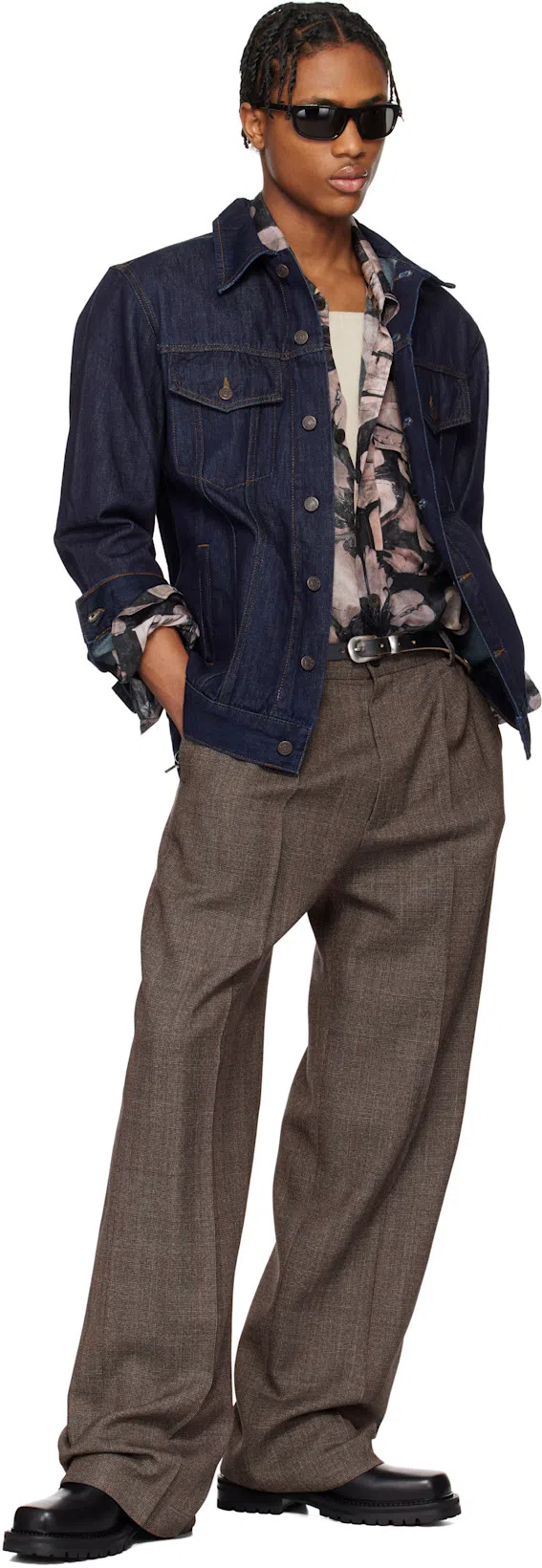 DRIES VAN NOTEN Black Leather Derbys