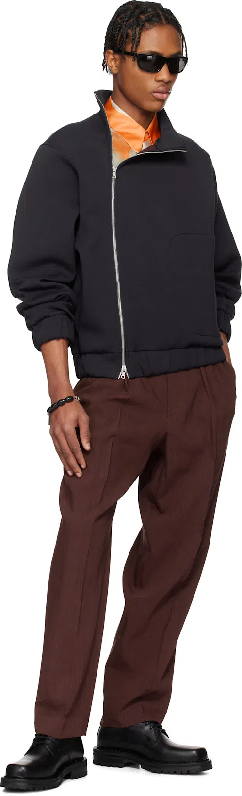 DRIES VAN NOTEN Black Leather Derbys