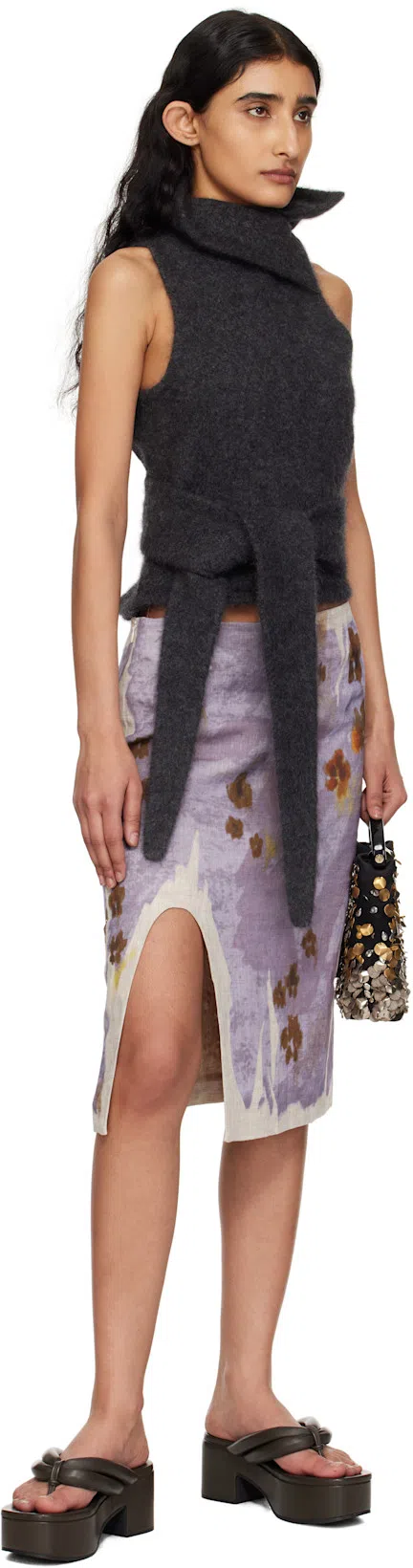 DRIES VAN NOTEN Brown Platform Sandals In 605 Bottle