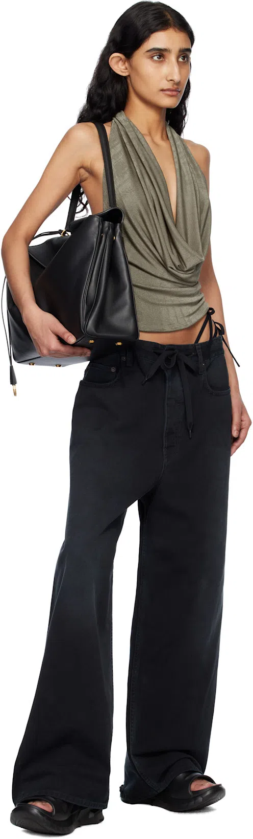 BALENCIAGA Rodeo Medium Smooth Leather Hand Bags In Black