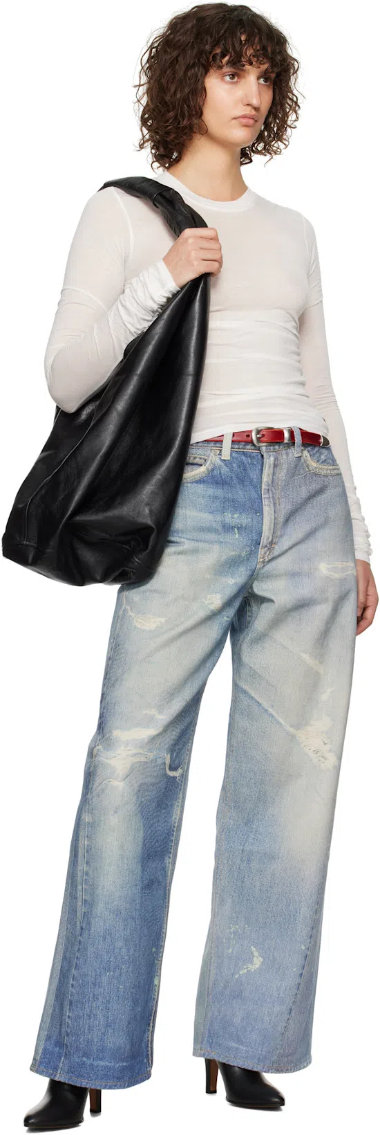 THE ROW Black Prudens Boots In Blk Black