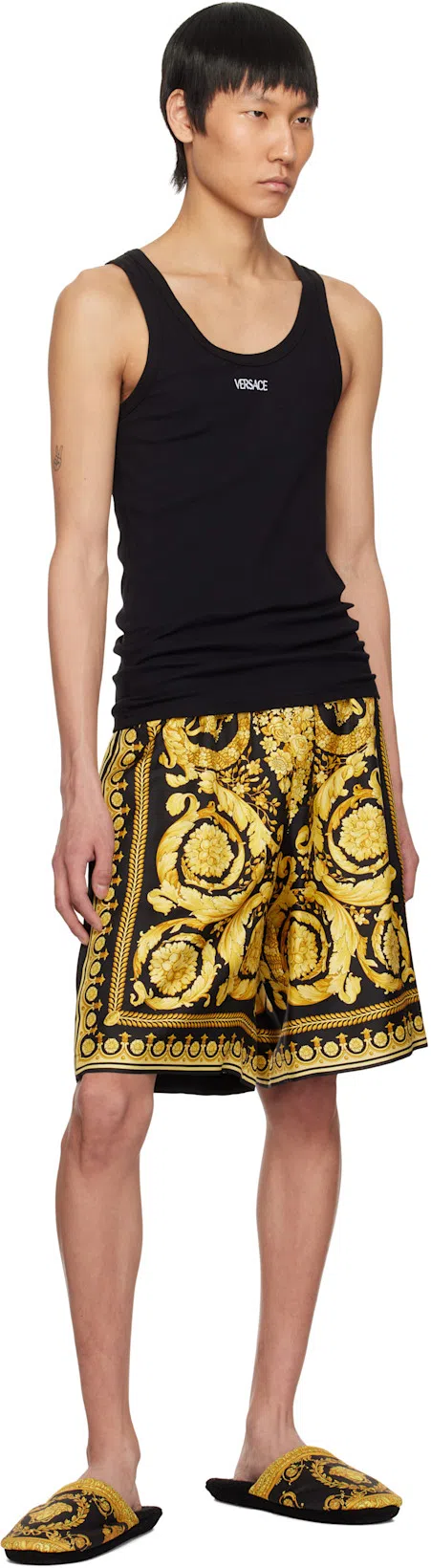 VERSACE Underwear Tank Top In Black