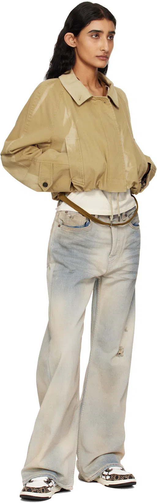 ACNE STUDIOS Beige Twill Jacket In Drv Faded Ochre