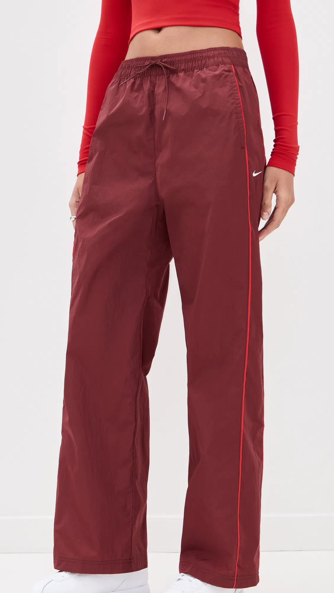 NIKE Low Top Rubber Sole Sneakers In Red