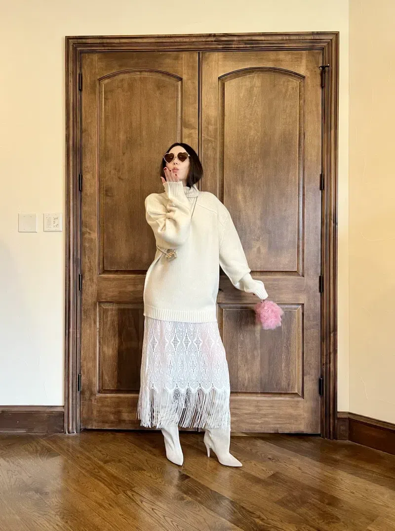 KHAITE River Suede Knee Boots In Beige