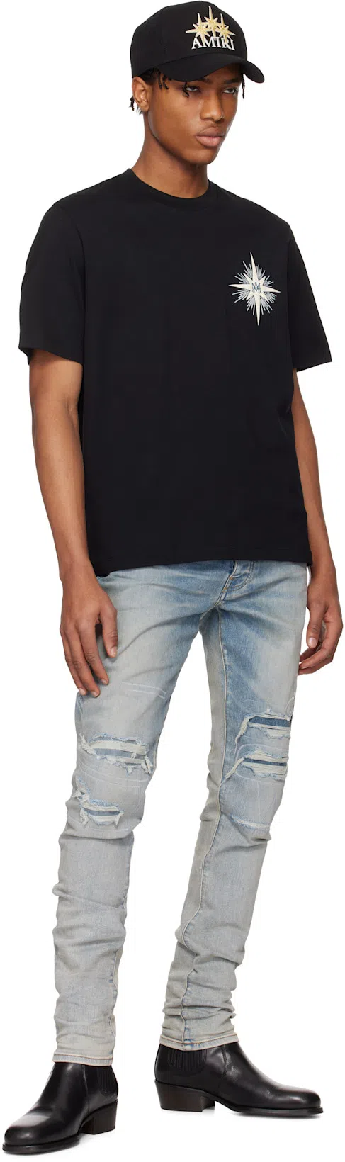 AMIRI Starbust T-shirt In Black