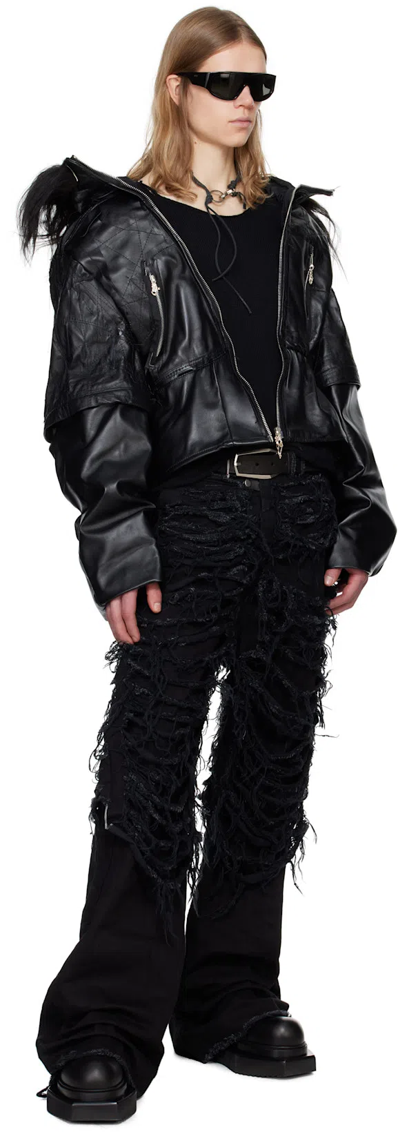 RICK OWENS Black Porterville Beatle Turbo Cyclops Chelsea Boots In 09 Black