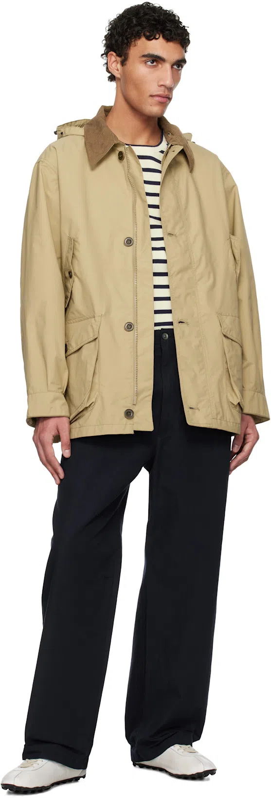 JIL SANDER Marinière Cotton T-shirt In White