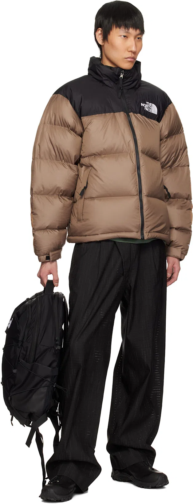 THE NORTH FACE 1996 Retro Nuptse Puffer Jacket In Brown And Black In Multi