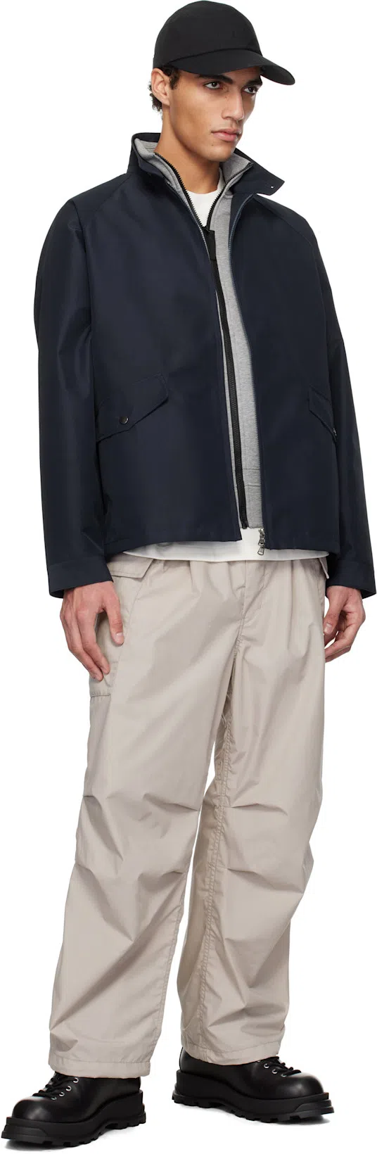 JIL SANDER Man Ankle Boots Black Size 8 Leather