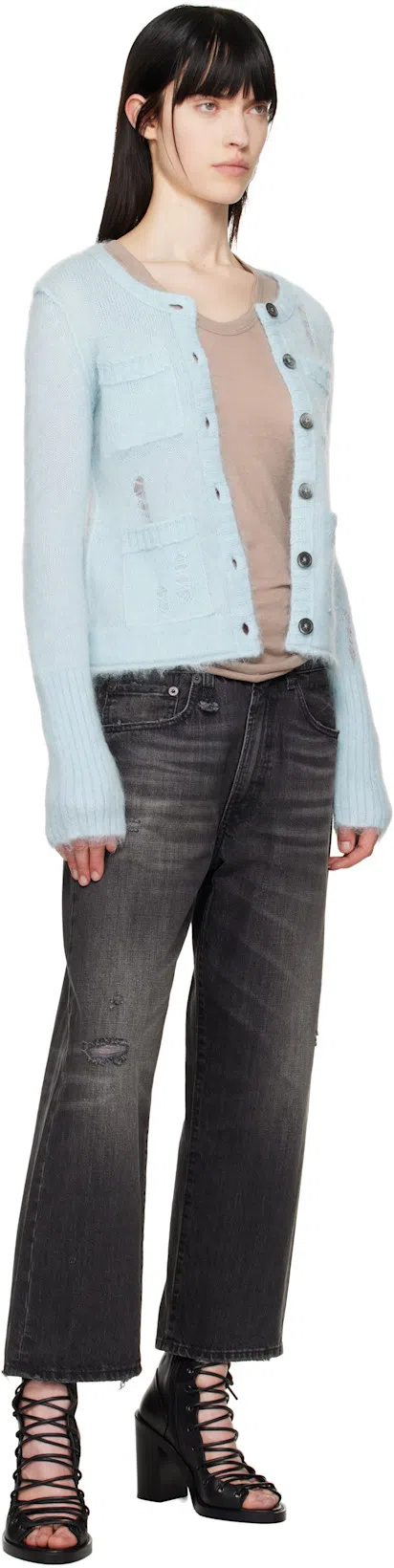 ANN DEMEULEMEESTER Woman Ankle Boots Black Size 11 Leather In Multicolor