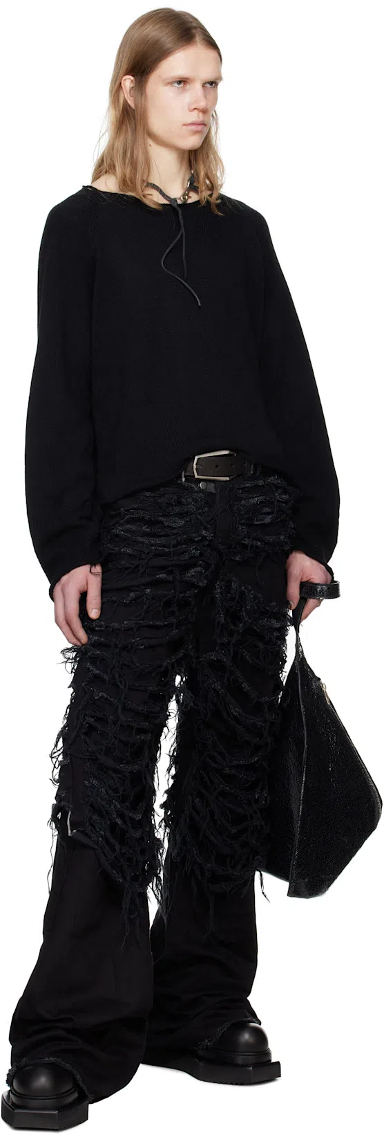 RICK OWENS Black Porterville Beatle Turbo Cyclops Chelsea Boots In 09 Black