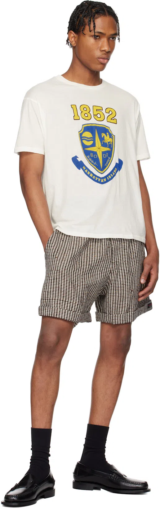 BODE Cotton Crest-print T-shirt - Men's - Cotton In White