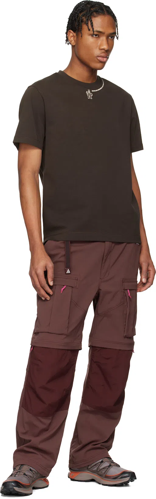 MONCLER Grenoble Crewneck T-shirt Embroidery Detail In Black