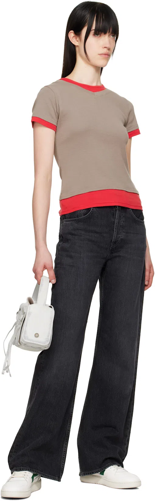 ACNE STUDIOS 2022 Flared High Waist Denim Jeans In Black