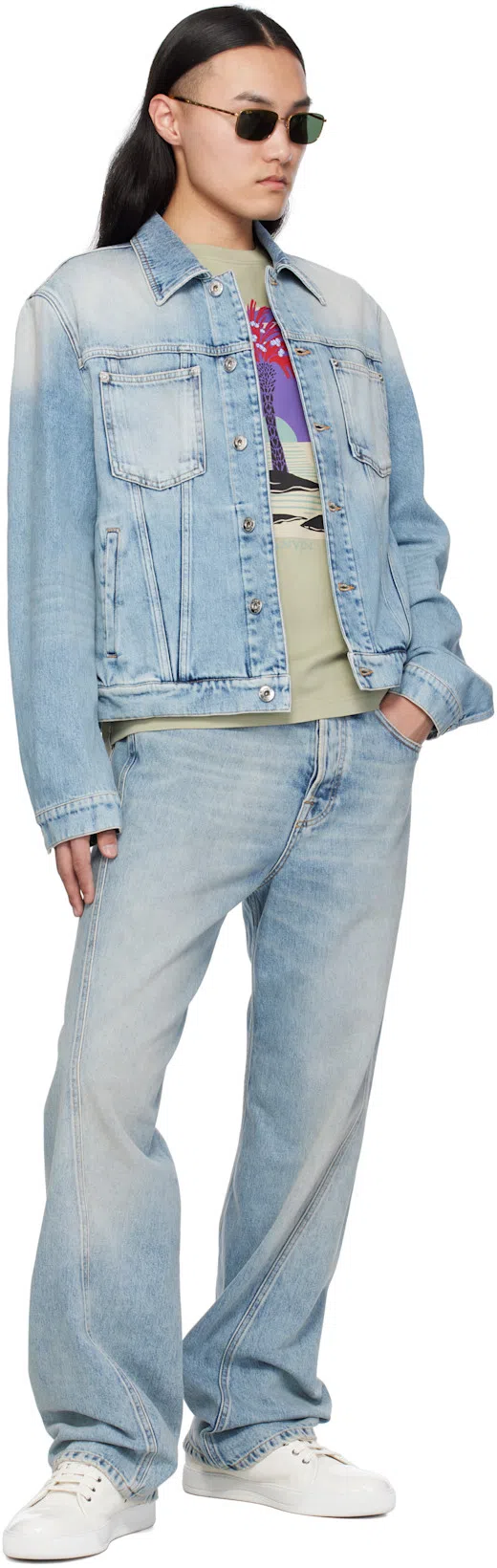 LANVIN Mens Grey Dbb1 Contrast-sole Suede And Leather Low-top Trainers