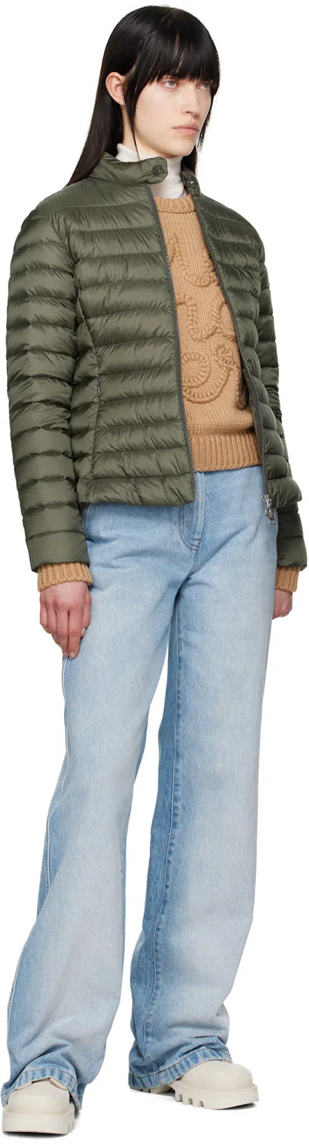 DRIES VAN NOTEN Elasticated-waist Pleated Wide-leg Jeans In Light Blue