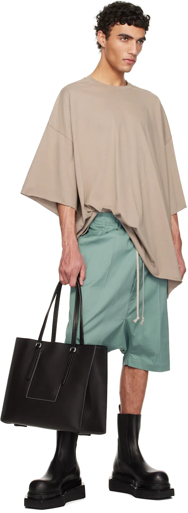 RICK OWENS Black Porterville Beatle Turbo Cyclops Chelsea Boots In 09 Black