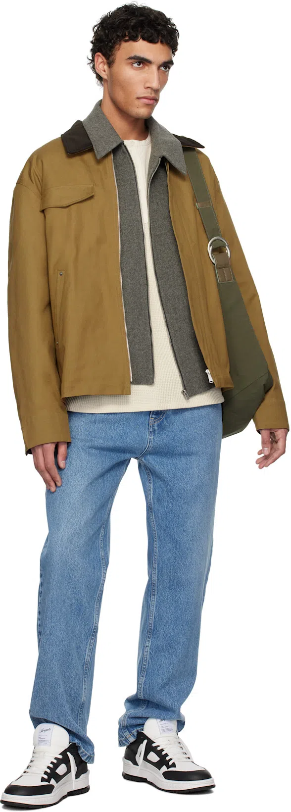 ACNE STUDIOS Wool Bomber Jacket In Grey