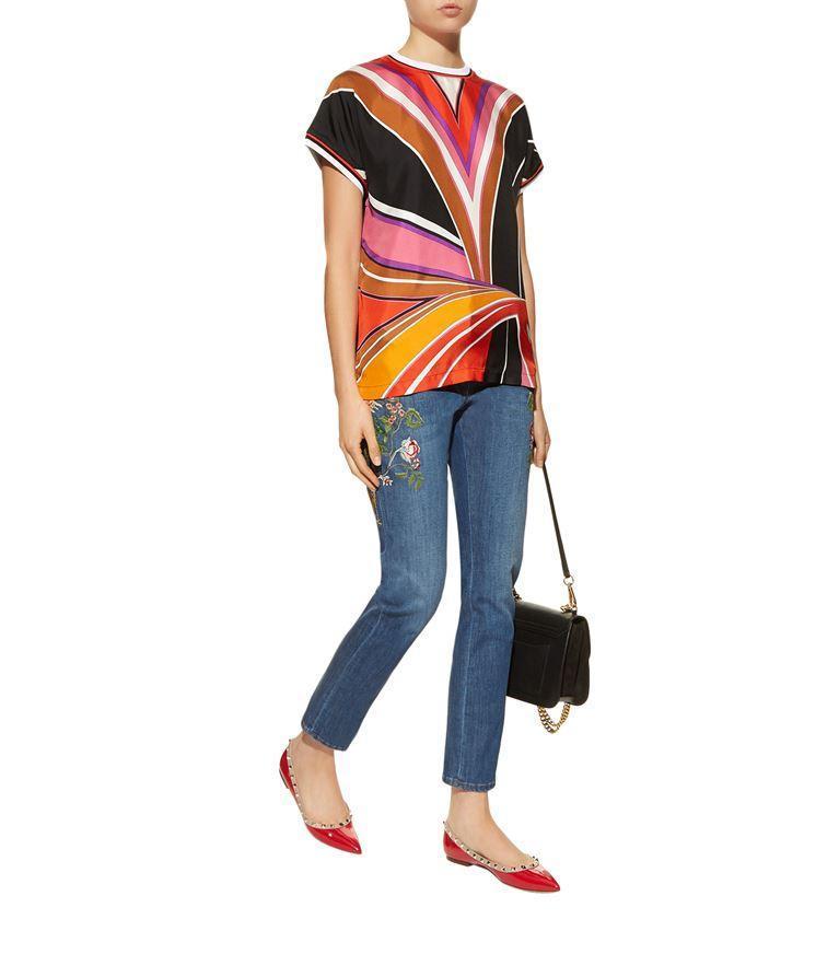 VALENTINO GARAVANI Rockstud Leather Flats In Red V