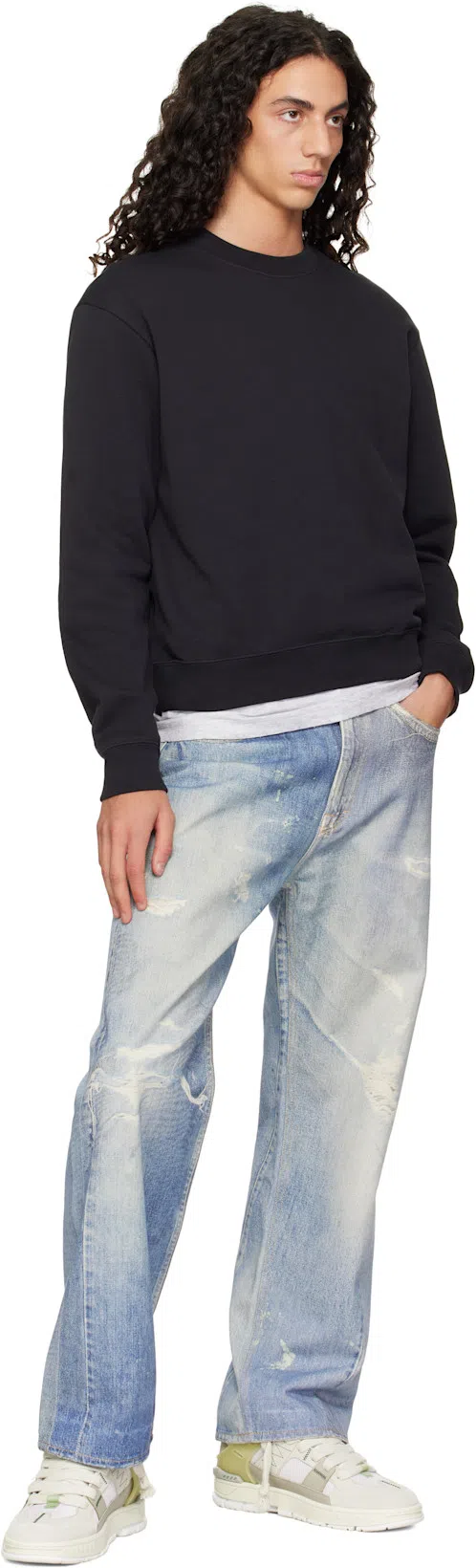 ACNE STUDIOS Exford Distressed Logo-print Organic Cotton-jersey T-shirt In Gray