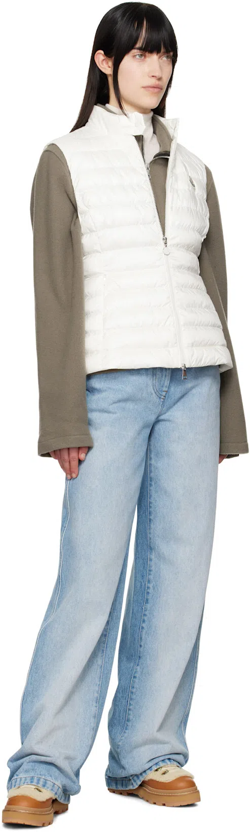 DRIES VAN NOTEN Elasticated-waist Pleated Wide-leg Jeans In Light Blue