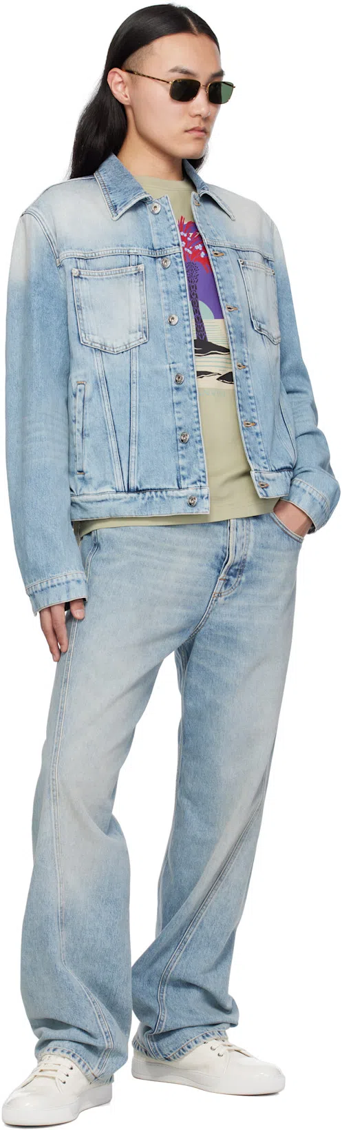 LANVIN Mens Grey Dbb1 Contrast-sole Suede And Leather Low-top Trainers