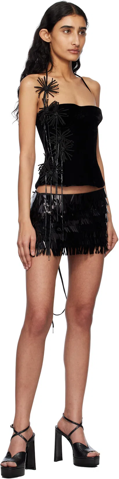 JIMMY CHOO Karli 125 Leather Platform Sandals In Black